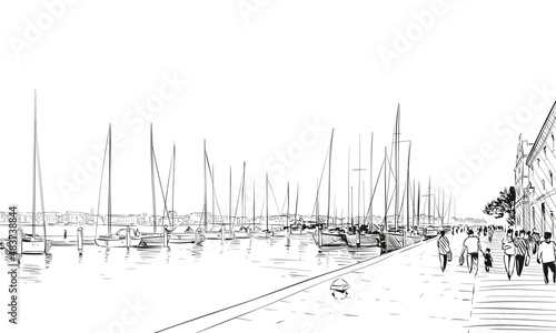 Italy. Venice. Hand drawn sketch vector illustration