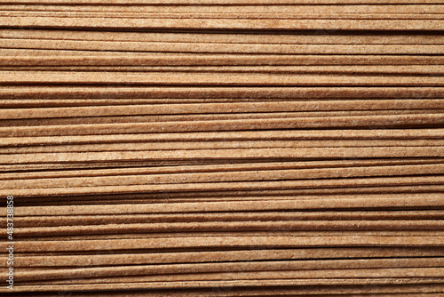 Japaneese buckwheat noodle soba background. Top view macro photo with shallow depth of field.