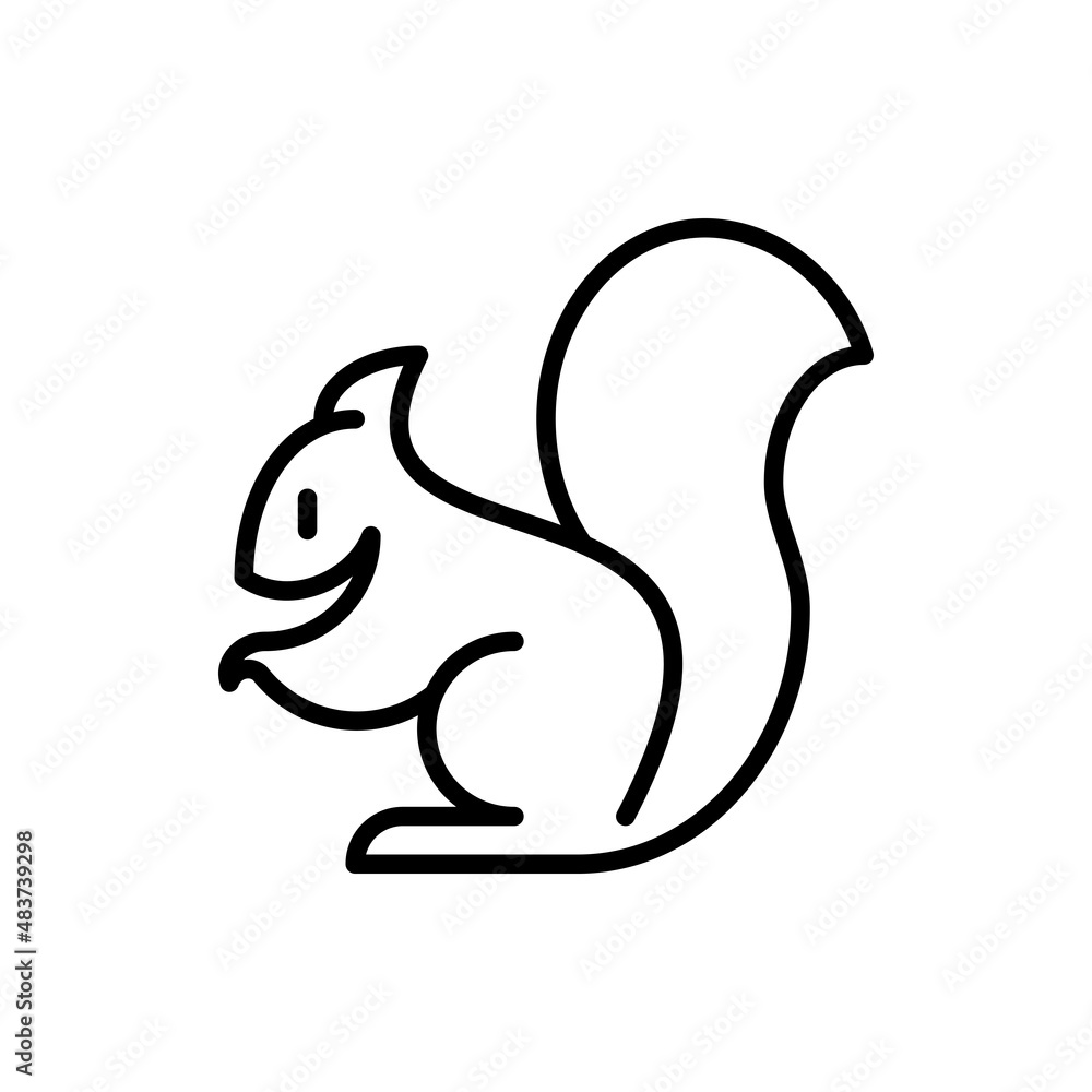 Squirrel thin line icon. Modern vector illustration. Squirrel thin line icon. Modern vector illustration.