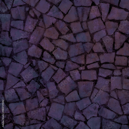 Purple geometric mosaic tile ceramic marble