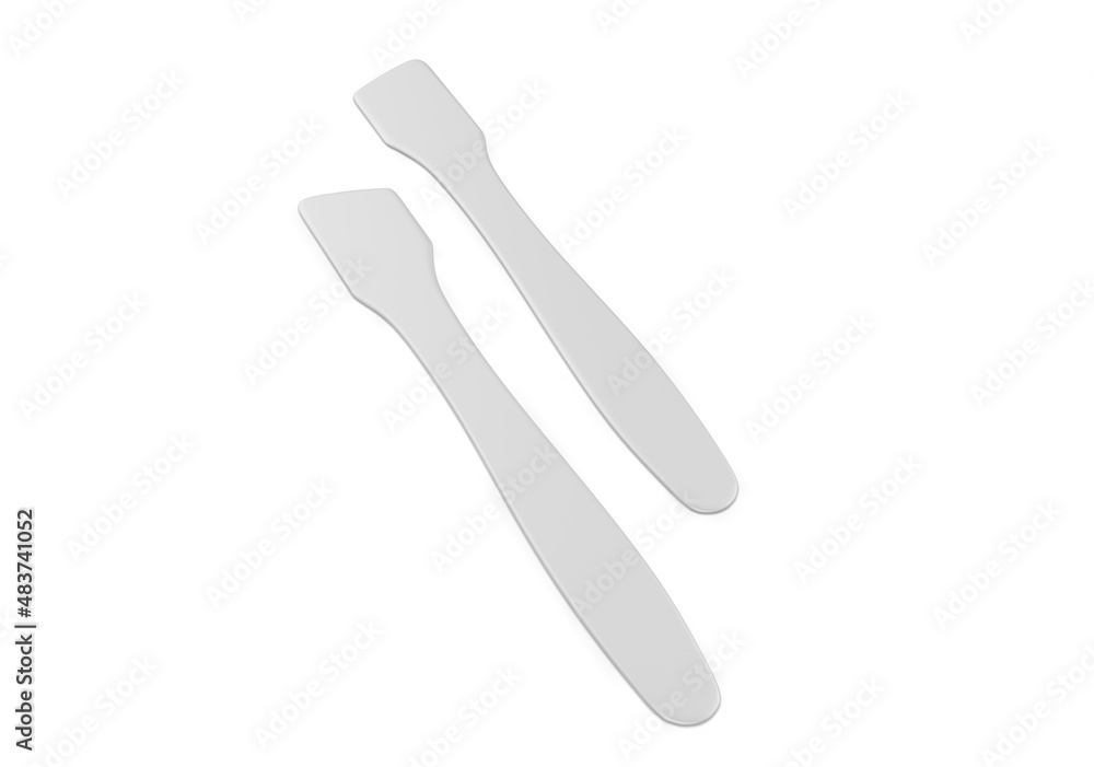 Blank Cosmetic Spatula template for mockup and branding, 3d render illustration. Blank Cosmetic Spatula template for mockup and branding, 3d render illustration.