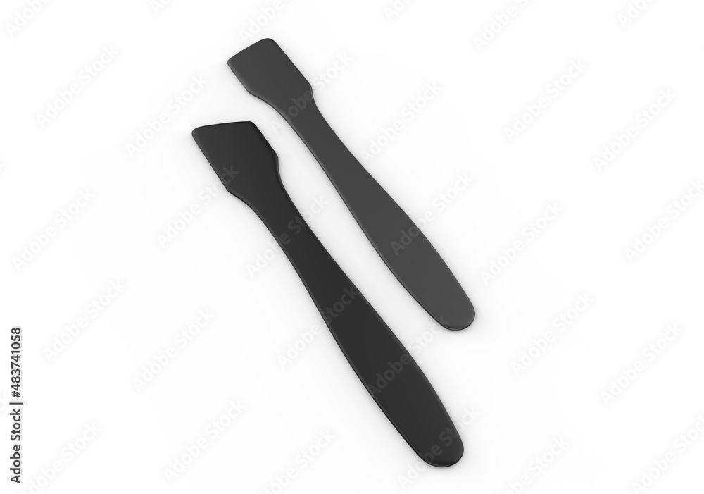 Blank Cosmetic Spatula template for mockup and branding, 3d render illustration. Blank Cosmetic Spatula template for mockup and branding, 3d render illustration.