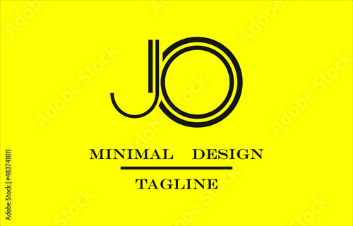 JO or JCO  Vector Art Illustration Minimal design