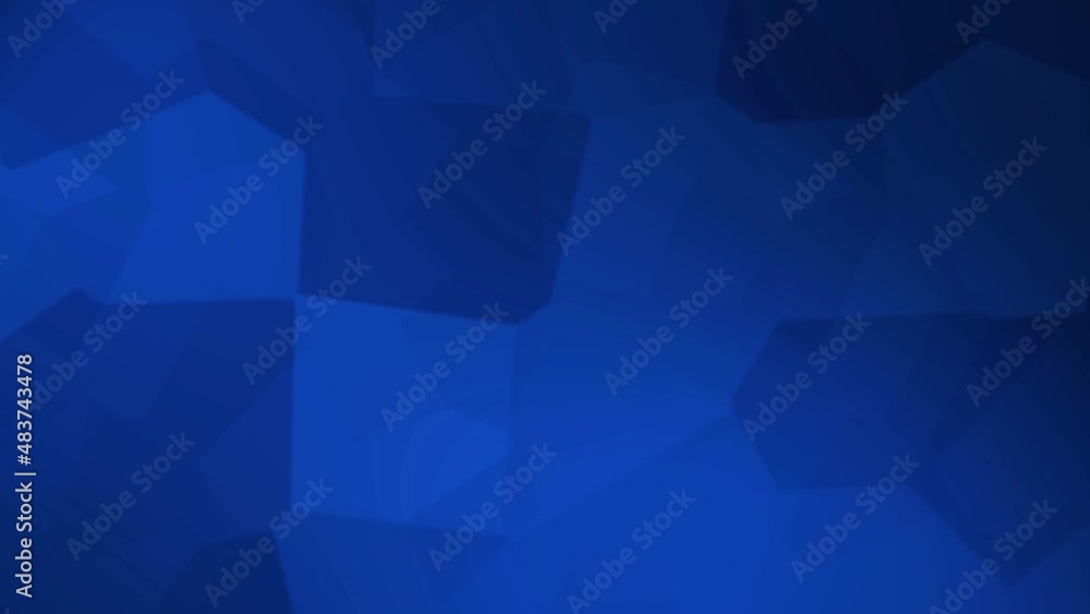 Futuristic animated blue background with irregular shapes. Seamless loop