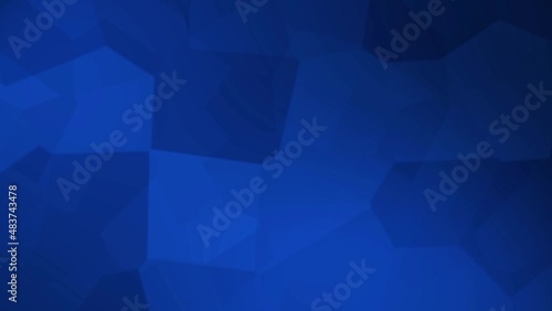 Futuristic animated blue background with irregular shapes. Seamless loop