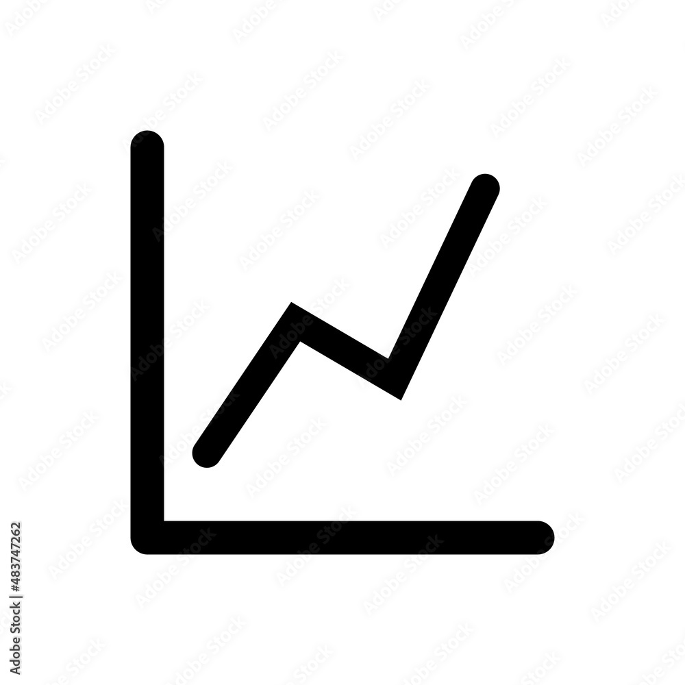 Chart silhouette icon. Business result. Vector. Chart silhouette icon. Business result. Vector.