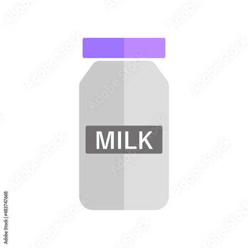 Milk icon. A drink with calcium. Vector.