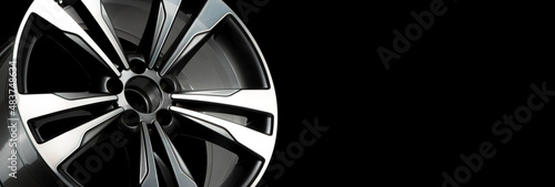 Photos rim alloy wheel on a dark background
