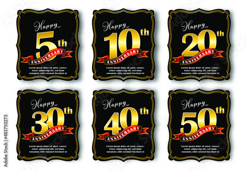Set of Anniversary for Celebration Event