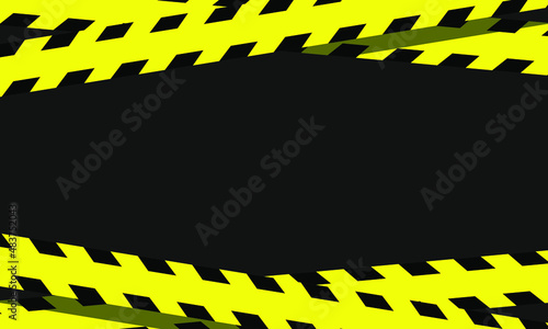 vector police line. black or grey backgrund. no crossing line. design with copy space