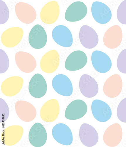 Easter colorful painted eggs seamless art pattern