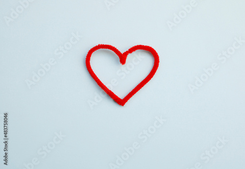 Wallpaper Mural Red heart on blue background. Valentine's day, anniversary, mother's day, marriage concept, invitation e-card. Torontodigital.ca