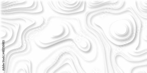 Abstract soft white background with waves, textured Papercut .Modern and geometric design with Abstract papercut and multi layer cutout geometric pattern on vector, on illustration .