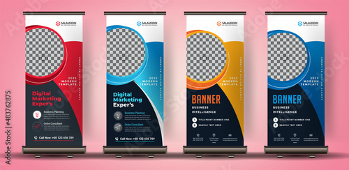Corporate Roll-up Banners, Set of roll up banner, roll up banner, banner, Corporate banner design, Pop up banner design, Creative banner, Banner eps.