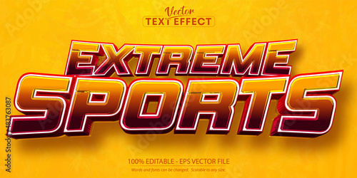 Sport text effect, editable extreme sports text and game text style
