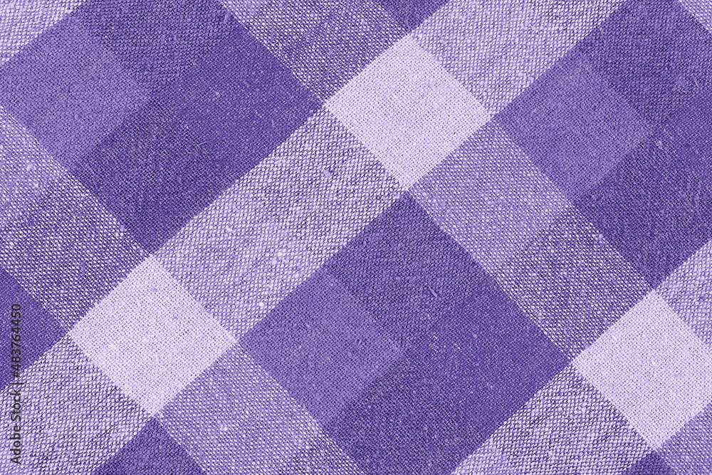 Fototapeta premium Texture of purple plaid fabric