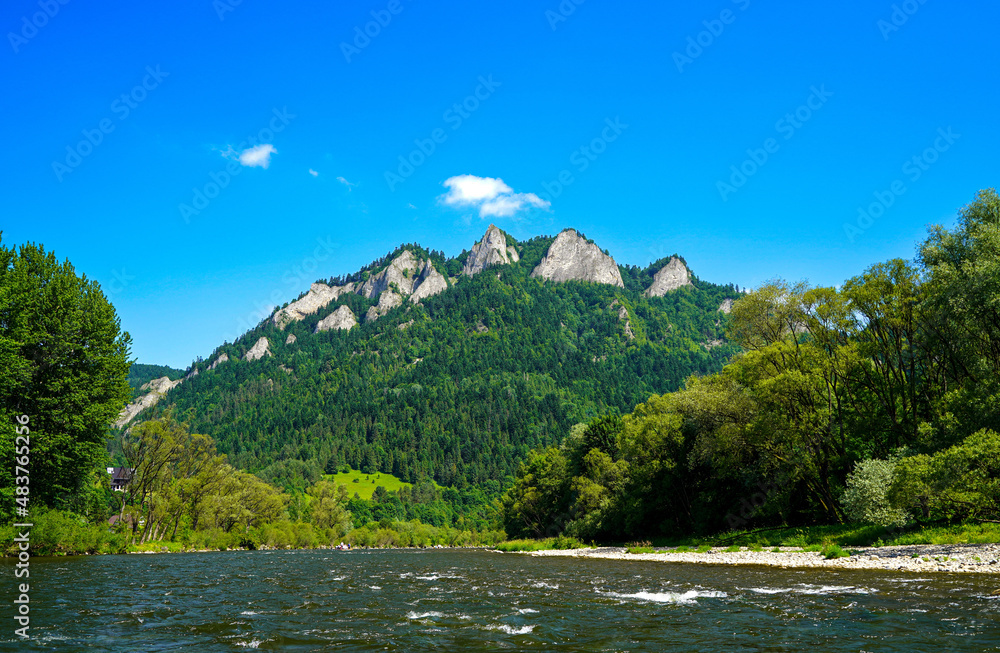 zamek, tama, zalew, Dunajec, spływ, Pieniny, Tatry, Karpaty , Polska, Trzy korony