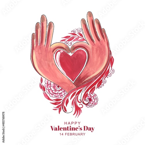 Elegant valentine's day beautiful card background photo