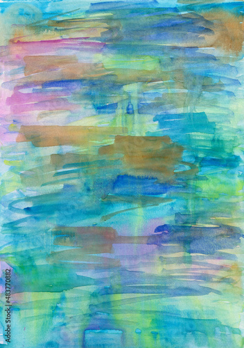 Watercolor background in cool colors