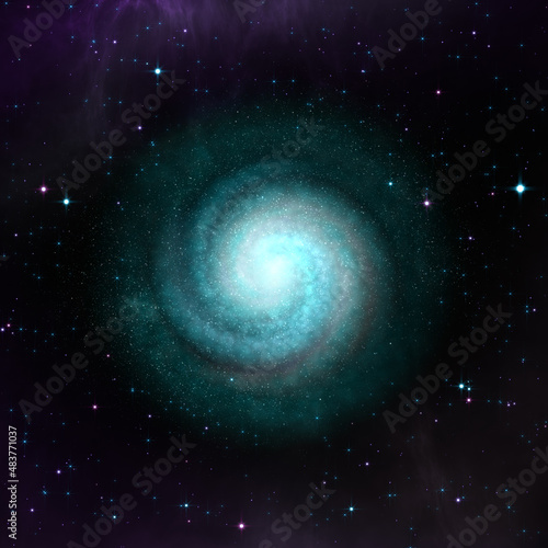 Fototapeta Naklejka Na Ścianę i Meble -  An incredibly beautiful spiral galaxy in deep space.