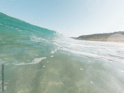 Wave breaking in sea