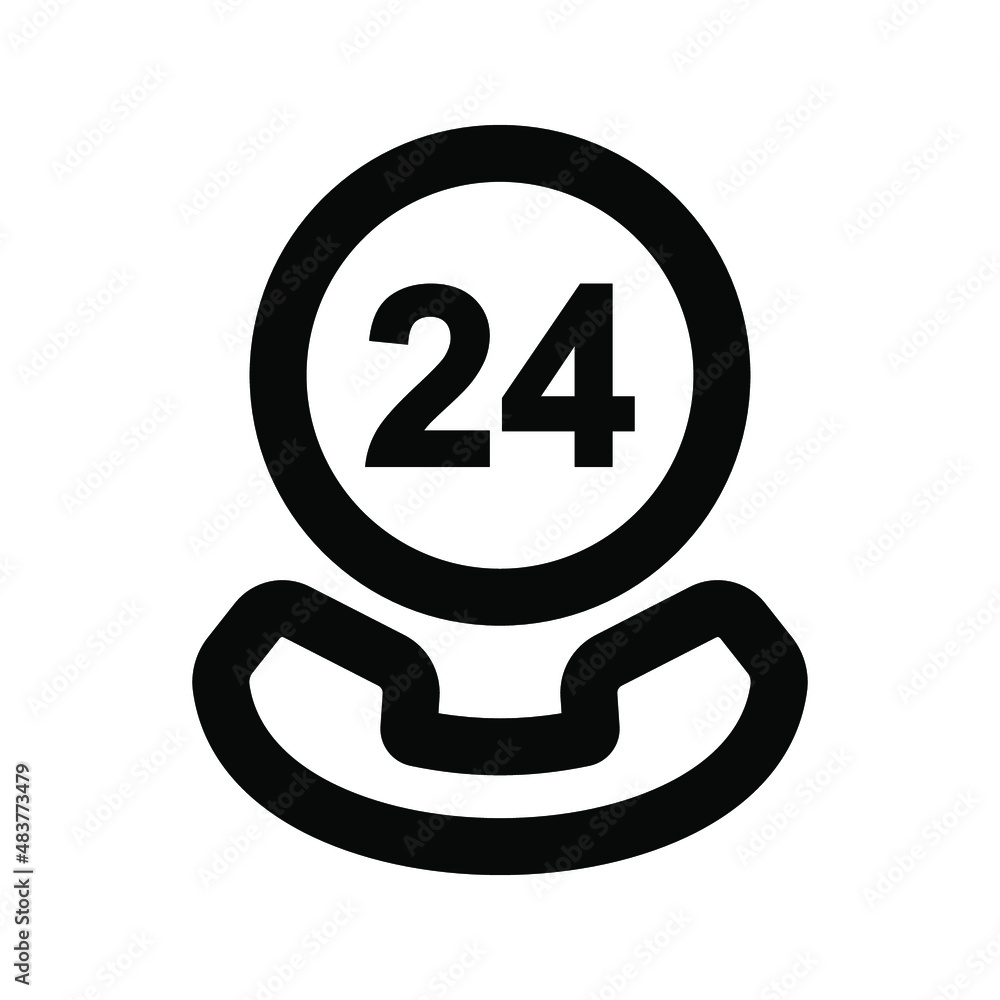 24 hours service icon. availability sign. vector illustration 24 hours service icon. availability sign. vector illustration
