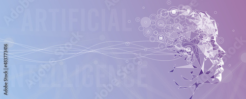 Conceptual technology illustration of artificial intelligence