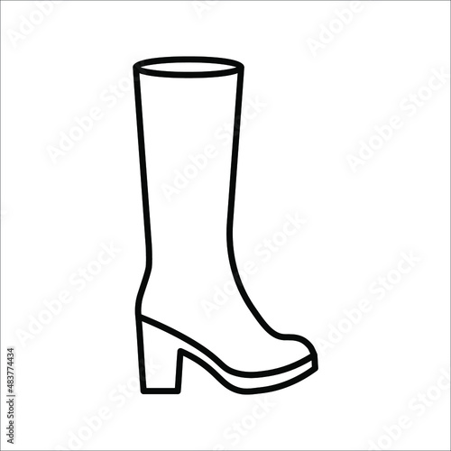 Industrial boot icon. vector illustration on background. color editable eps 10