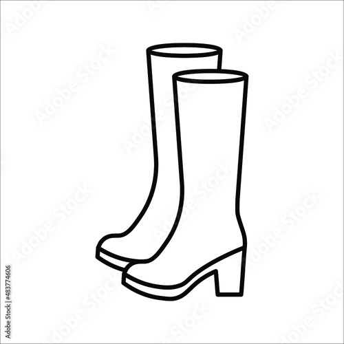 Industrial boot icon. vector illustration on background. color editable eps 10