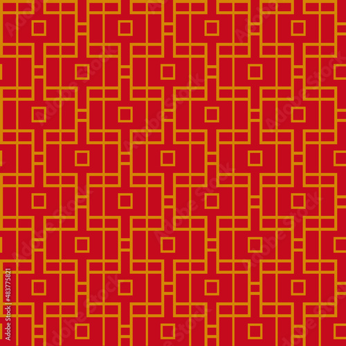 Vector seamless pattern in asian style. photo