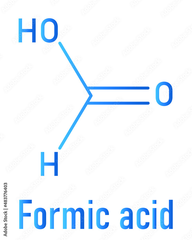 Formic acid molecule. Present in ant venom and in stinging nettle ...