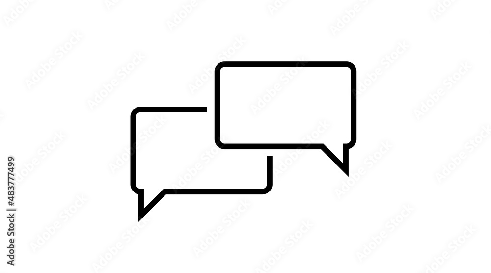 Talk or Conversation Icon. Vector isolated illustration of talking bubbles Talk or Conversation Icon. Vector isolated illustration of talking bubbles