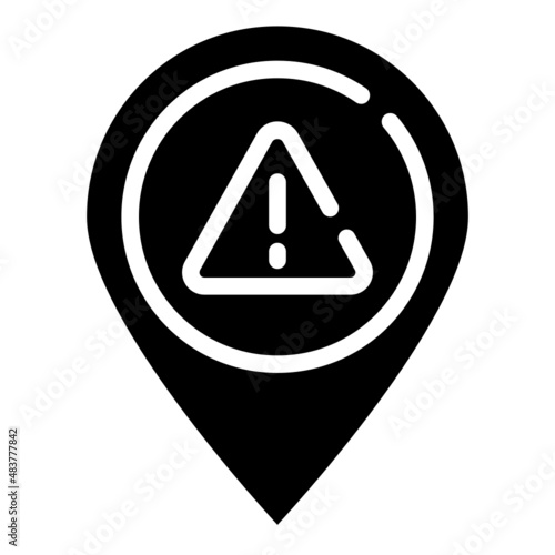 Free Download Location Pin Glyph - GFXLoad