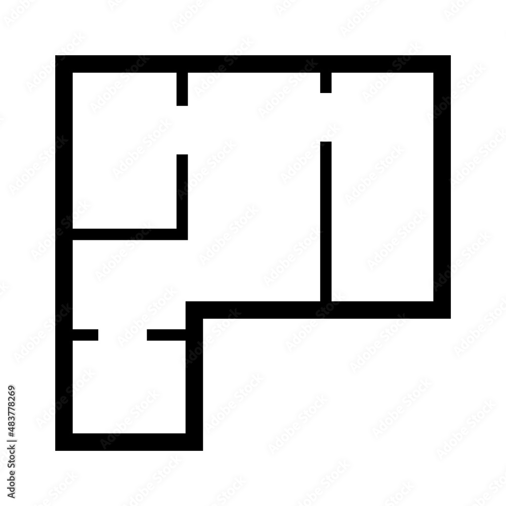 House plan icon, architecture sketch graphic design, home construction project vector illustration House plan icon, architecture sketch graphic design, home construction project vector illustration