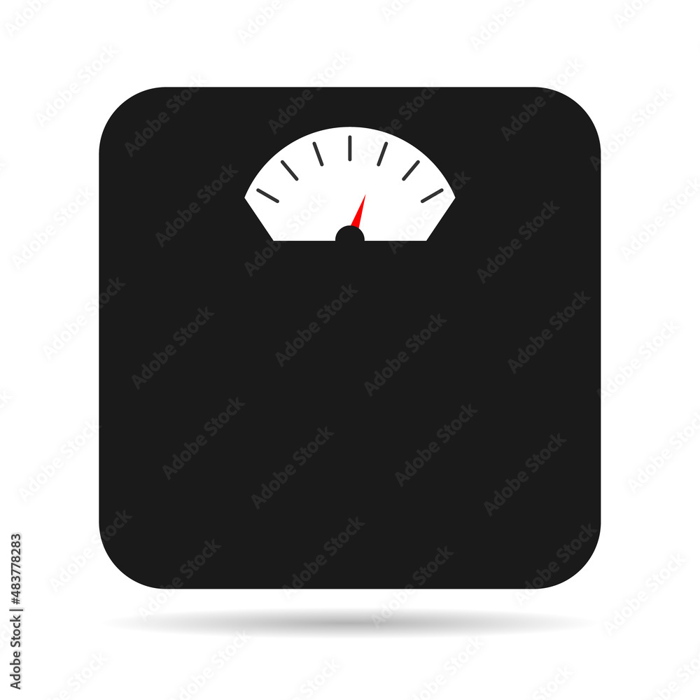 Weight scale icon, healthy diet body symbol, loss calorie measure vector illustration Weight scale icon, healthy diet body symbol, loss calorie measure vector illustration