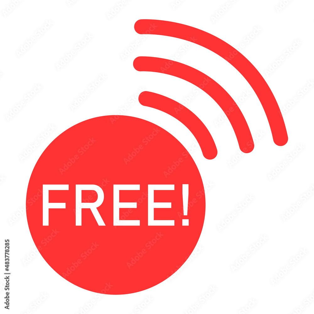 Free web button sign, promotion design label icon, gratis business vector illustration Free web button sign, promotion design label icon, gratis business vector illustration