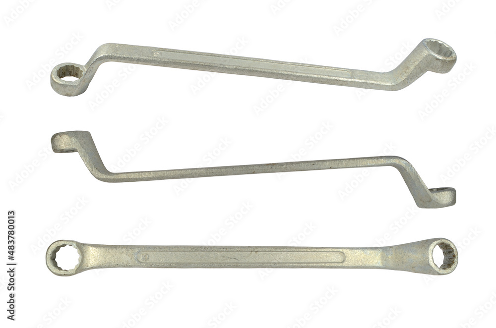 Ring spanner on a white background. Ring spanner on a white background.