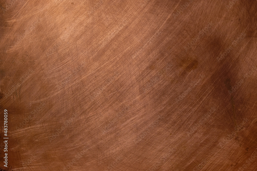 Copper background. There are scratches on the copper surface. Copper background. There are scratches on the copper surface.