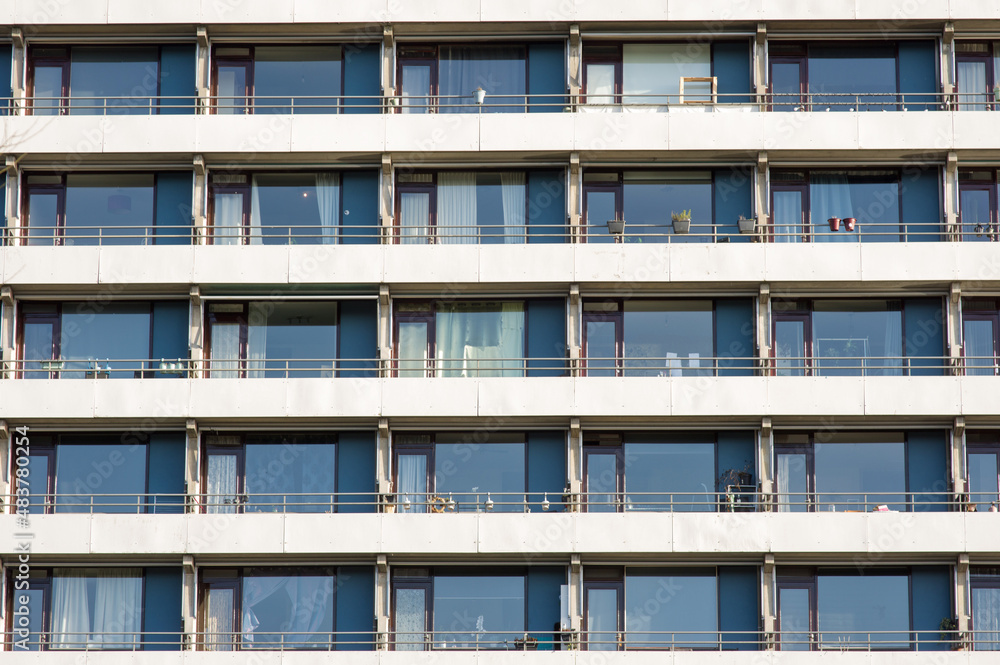 Many apartments in a row in Arnhem in the Netherlands Many apartments in a row in Arnhem in the Netherlands