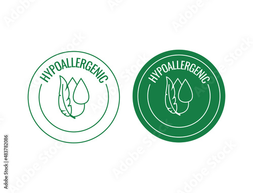 hypoallergenic icon vector badge 