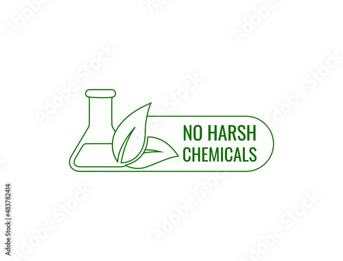 No harsh chemicals icon vector illustration 