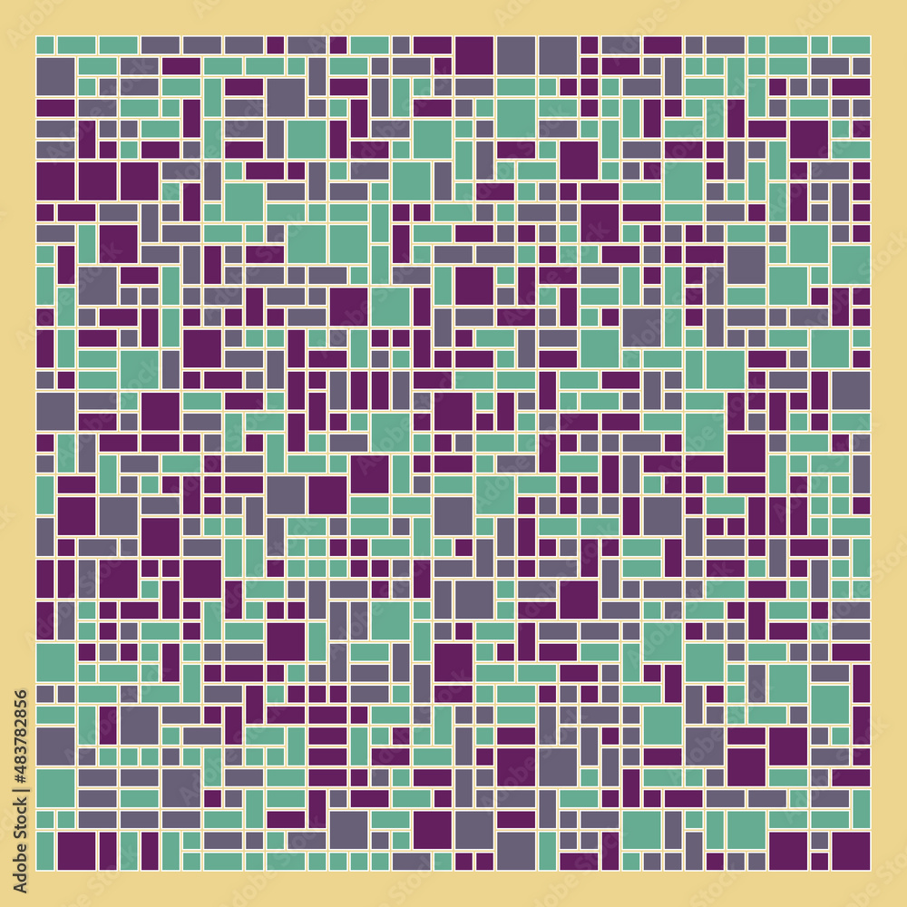 Fototapeta premium Offset Quads generative art background art illustration