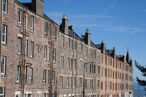 Residential properties overlooking Portobello Beachin Edinburgh, Scotland photo