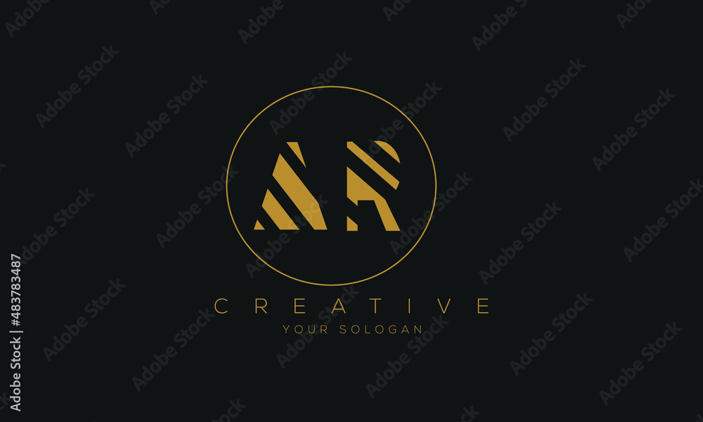 AR logo design. AR logo design.