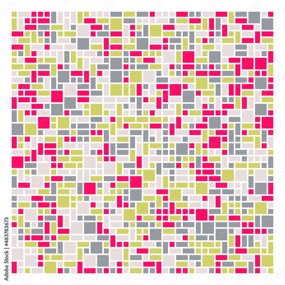 Fototapeta premium Offset Quads generative art background art illustration