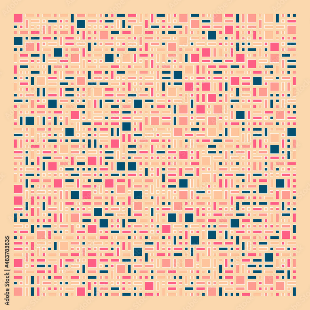 Fototapeta premium Offset Quads generative art background art illustration