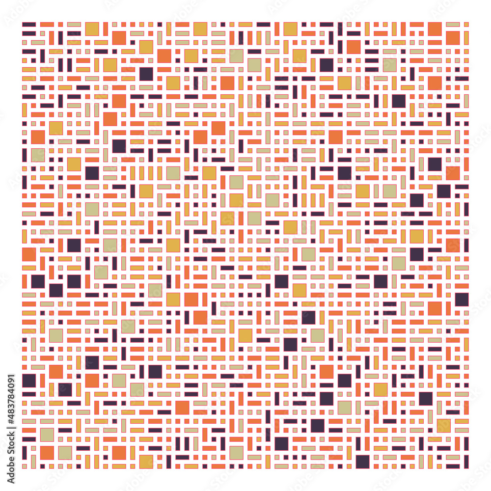 Fototapeta premium Offset Quads generative art background art illustration