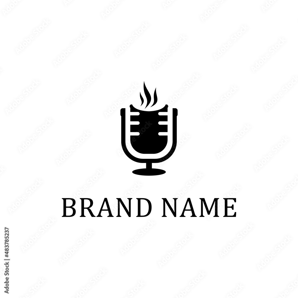 food Podcast Logo design food Podcast Logo design