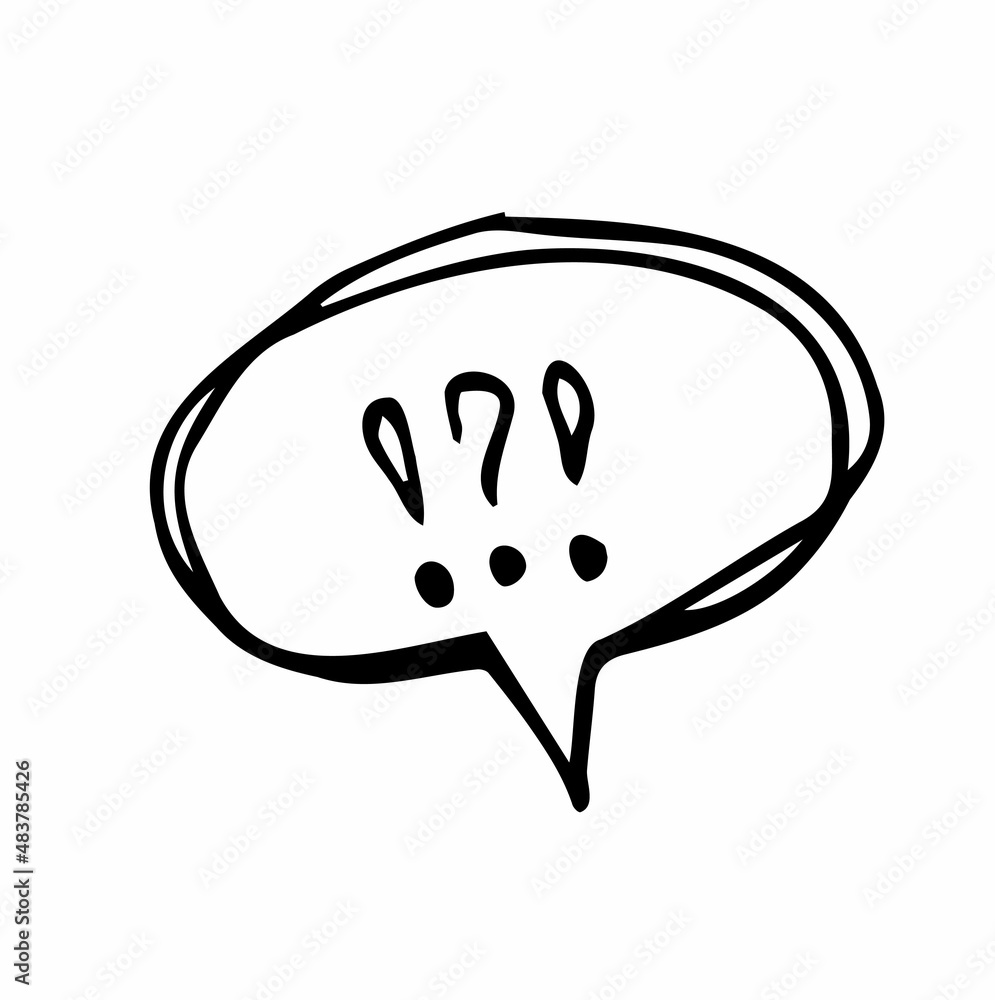 Cute speech bubble doodle set Cute speech bubble doodle set