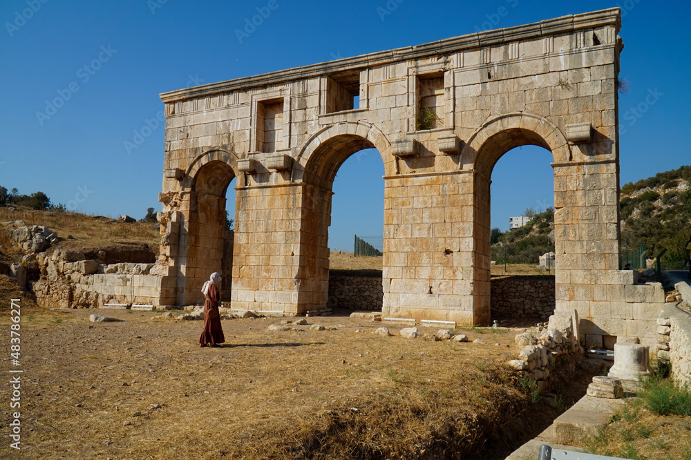 The ruins of the ancient Greek city of Patara in the village of Gelemish in southern Turkey.